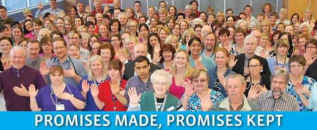 Image of hospital staff giving promise
